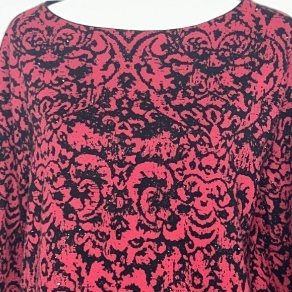 J.Jill Black & Red Rhinestone Sweater Size Large - Picture 3 of 8